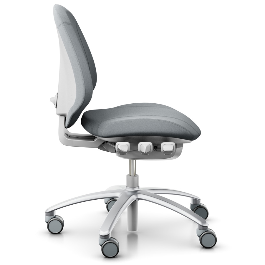 RH Mereo 200 silver grey mit halbhoher Rückenlehne - Xtreme hellgrau - Seitenansicht