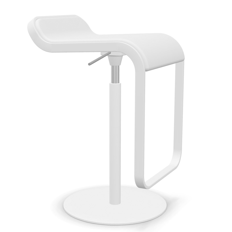 lapalma LEM Gestell weiß Sitz Leder weiss