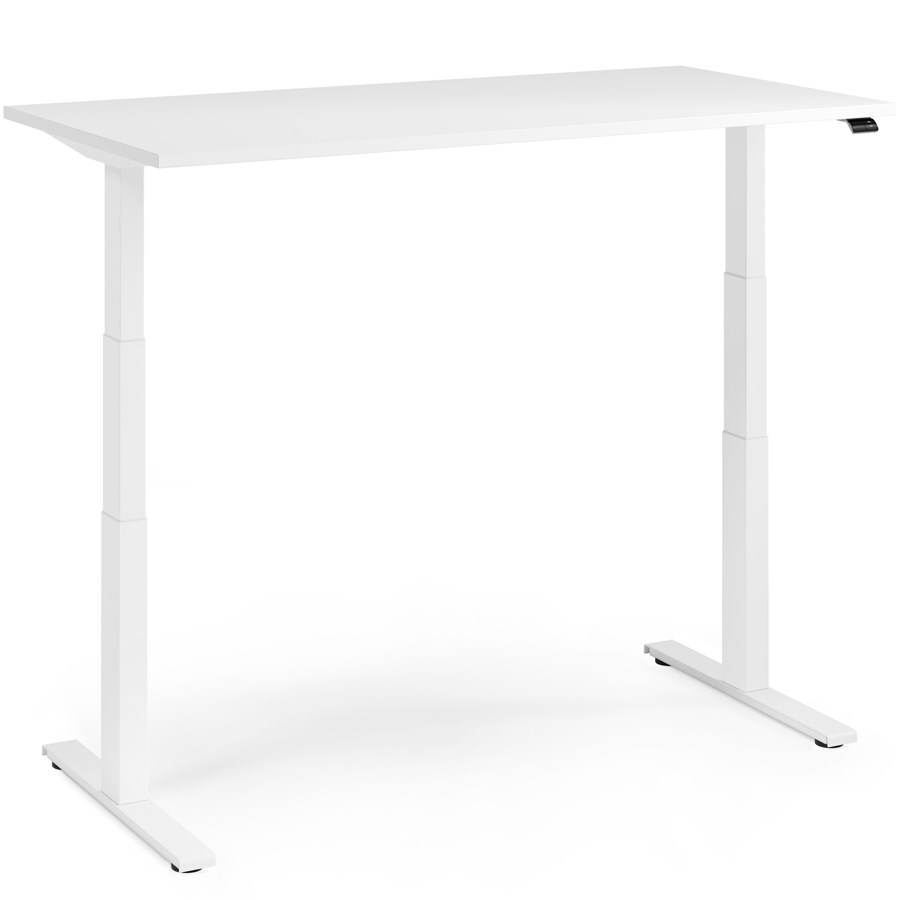 fm FOURACTION 132 Schreibtisch | Gestell weiß | Platte weiß | Oberste Position