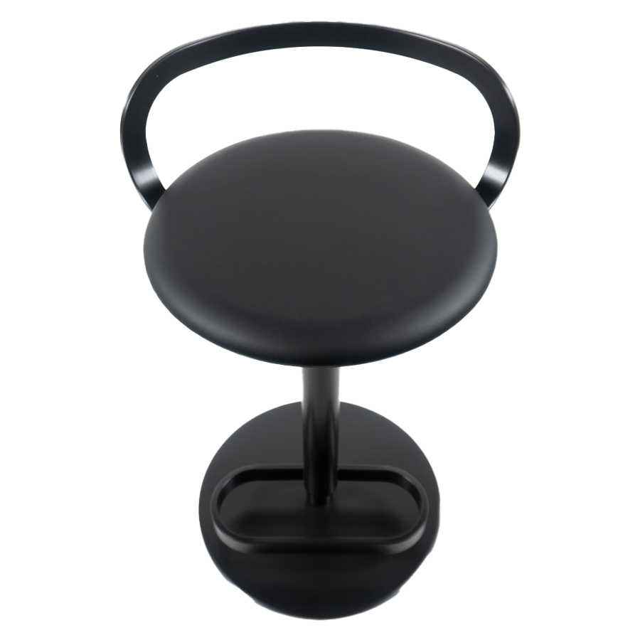 lapalma MAK S110 Barhocker Lederbezug schwarz - Draufsicht