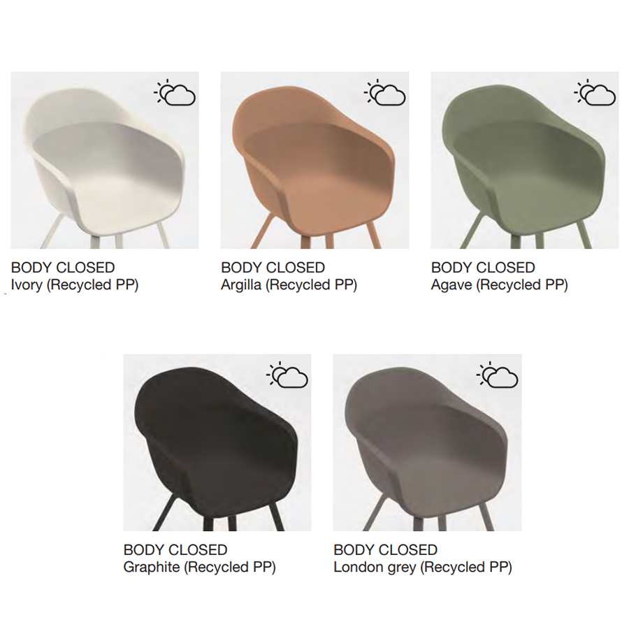 Kristalia Elephantino mit geschlossener Sitzschale verschiedene Farben zur Auswahl