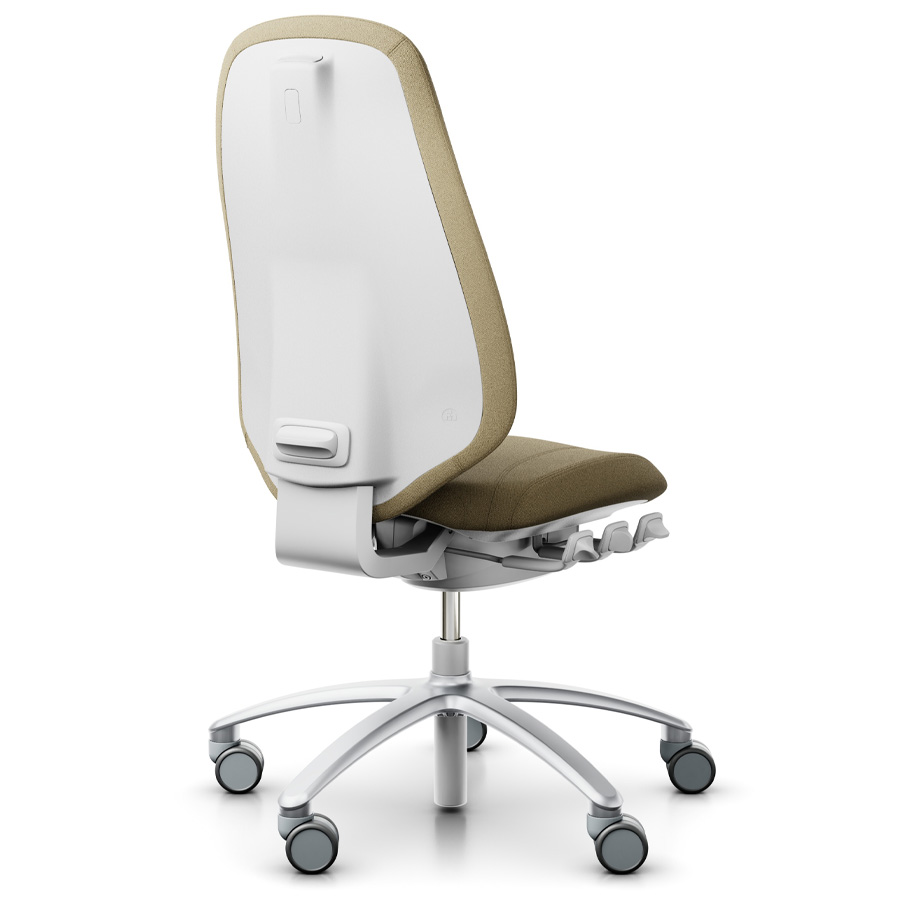 RH Mereo 300 silver-grey hohe Rückenlehne - Stoff Capture beige - Rückansicht