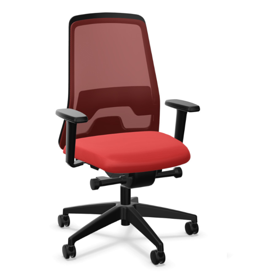 Interstuhl Every EV21E Netz und Polster rot