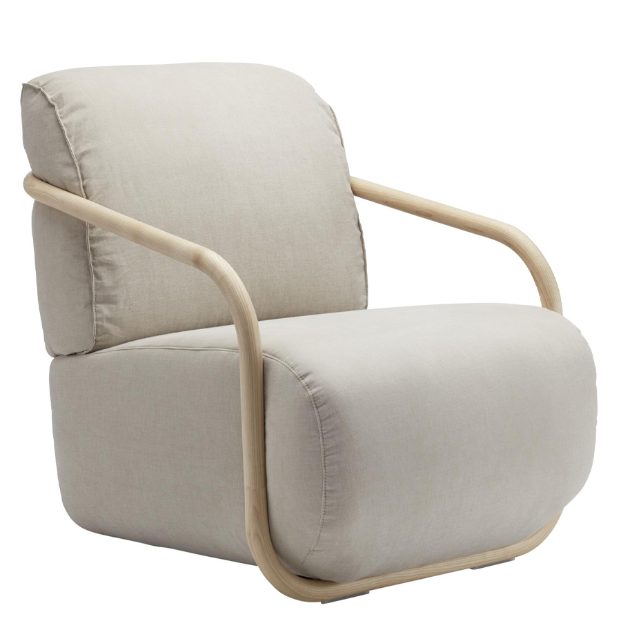 THONET 2001 Bugholzsessel Esche mit Armlehnen - Beispielbild