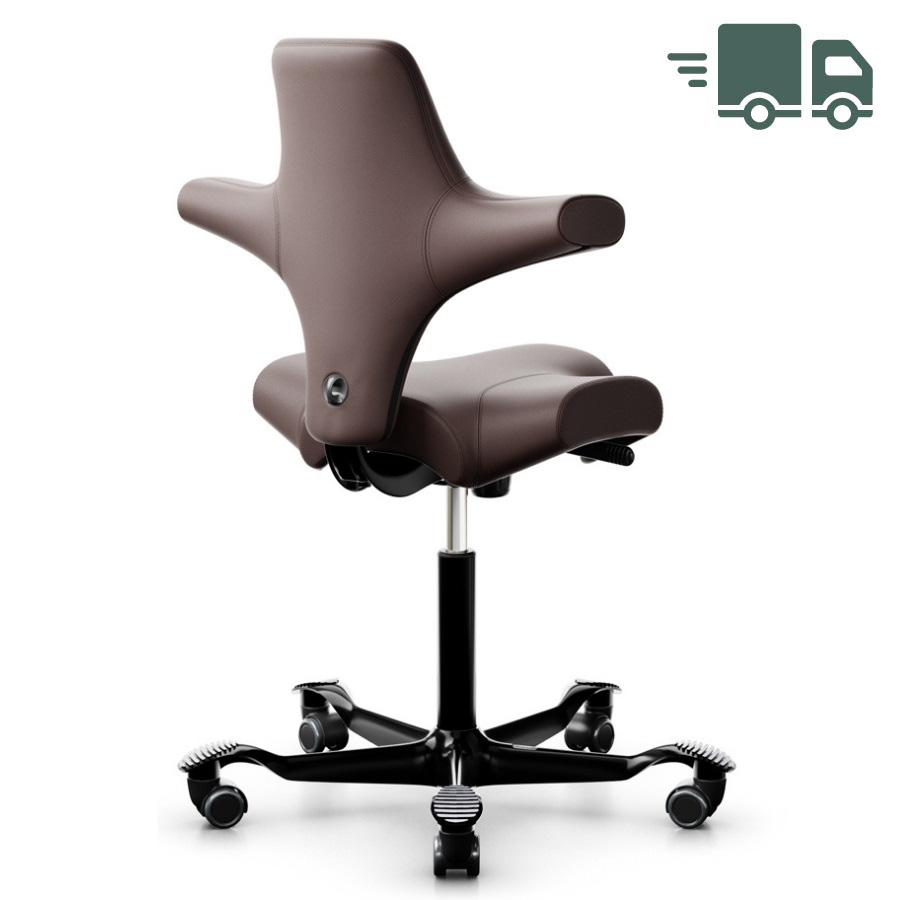 HAG CAPISCO 8106 Lederbezug braun Sattelsitz Gestell schwarz - schnell geliefert