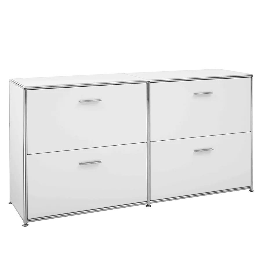 Bosse Solutions Sideboard weiß mit 4 Schubladen
