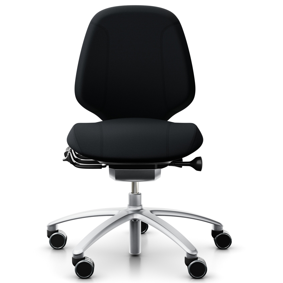 RH Mereo 200 silver mit halbhoher Rückenlehne - Gestell silber - Select schwarz - Frontansicht