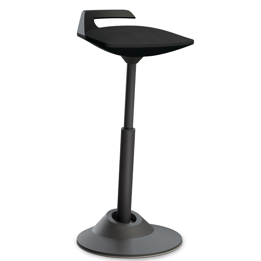 Aeris Muvman Stehhilfe Mikrofaser - Standard-Feder - Gestell schwarz - Bezugsstoff schwarz