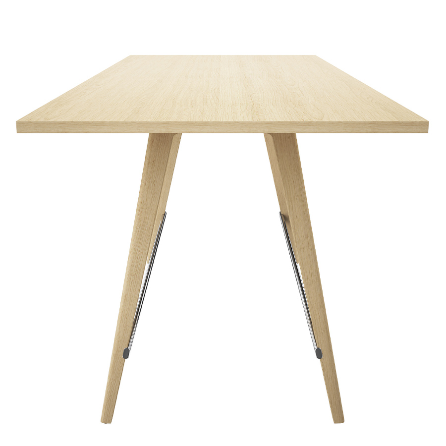 THONET 1510 Stehtisch Eiche gebeizt | Konfigurator | Holzgestell hell | Seitenansicht