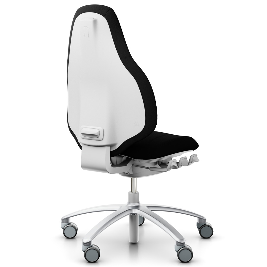 RH Mereo 220 silver-grey mit hoher Rückenlehne - Stoff Xtreme schwarz - Rückansicht