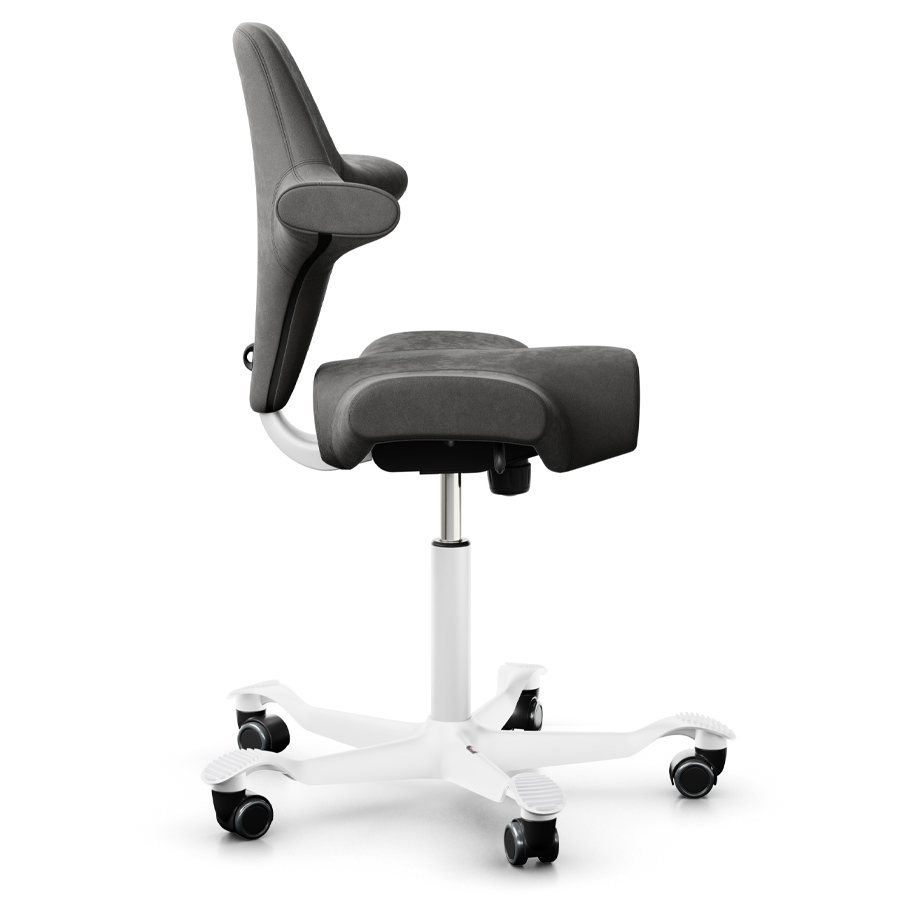 HAG CAPISCO 8106 - Stoff Comfort+ 0049 - Gestell weiß - Seitenansicht