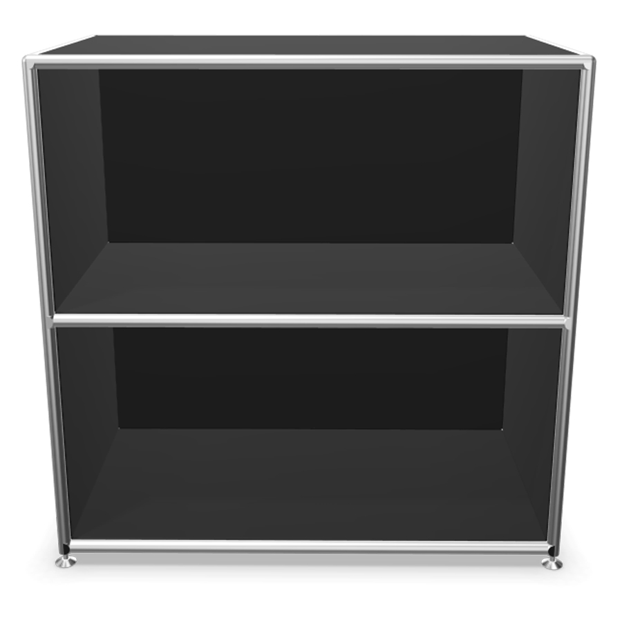 Bosse Regal Chrom 2 OH Melamin schwarz 80 cm