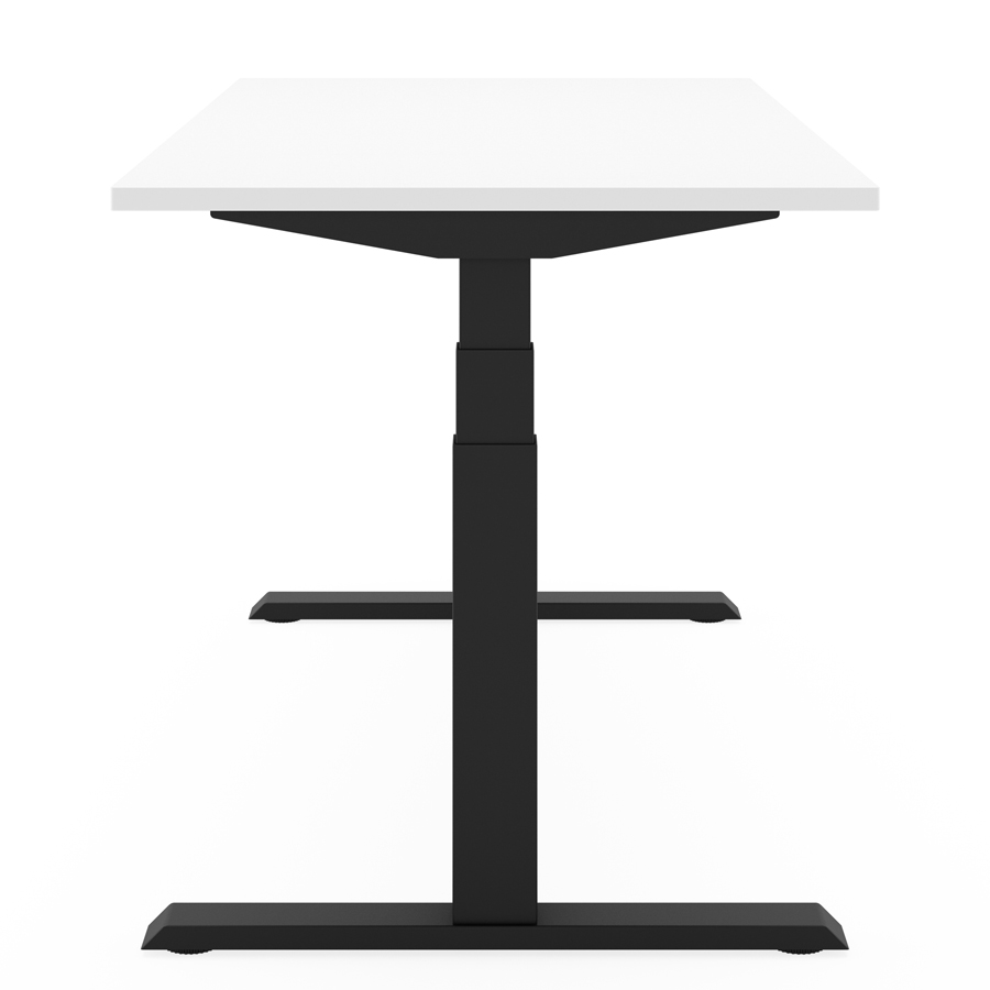 Actiforce Schreibtisch Steelforce SLS 670 PRO - Gestell schwarz - Platte weiß - Seite