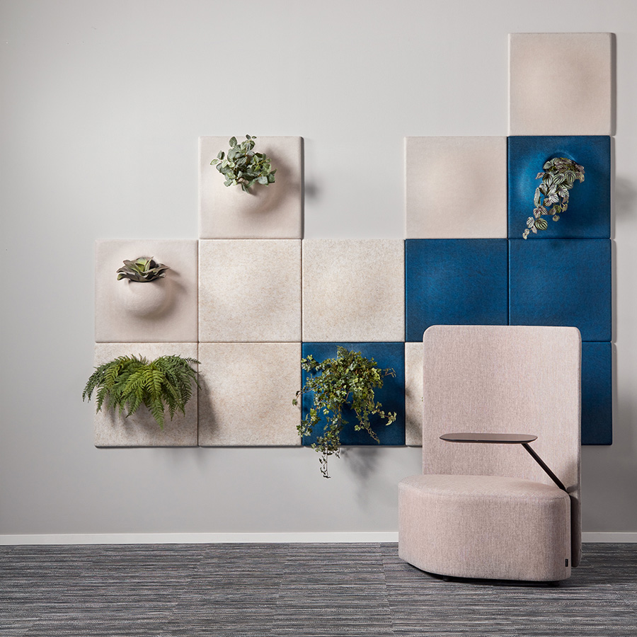 Akustikabsorber PlainPanel von Götessons - Beispieldarstellung der Kombination