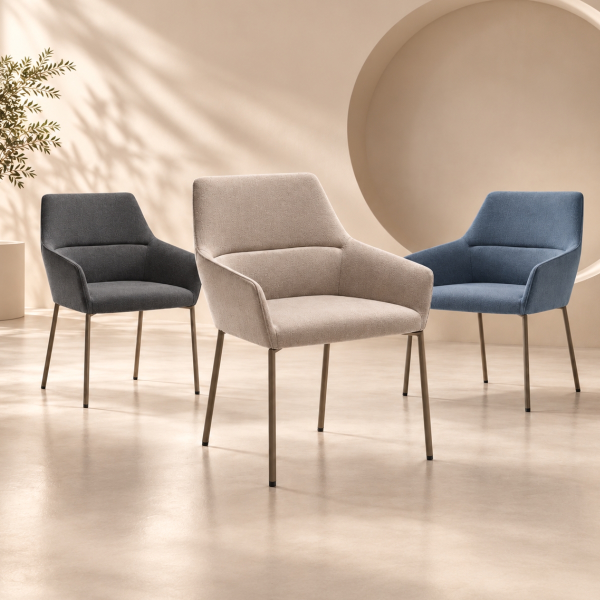 Profim Chic 20H | Gepolsterter Designstuhl mit Metallgestell