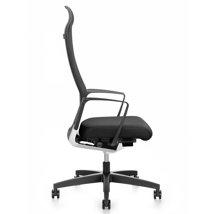 Züco Selvio E | Netzrücken | Ringarmlehnen | Hohe Rückenlehne mit integrierter Nackenstütze