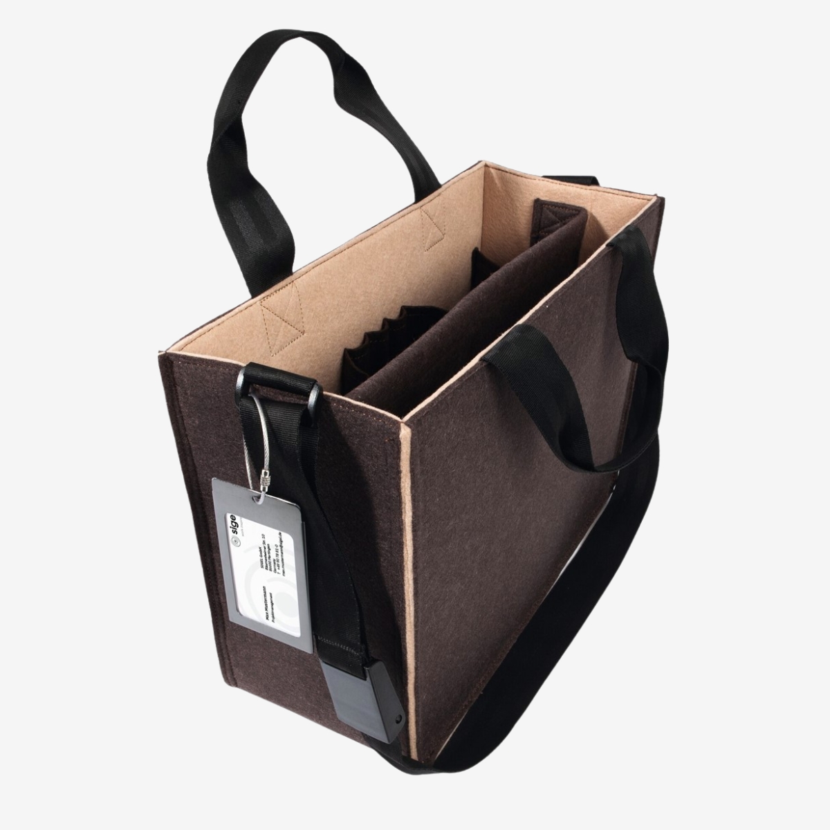 SIGEL Desk Sharing Bag Classic M | Büro Tasche für mobiles Arbeiten | Bicolor