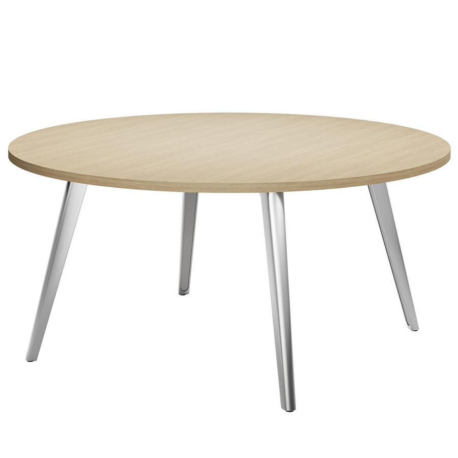 Thonet 1545 Tisch mit Gestell Alu verchromt