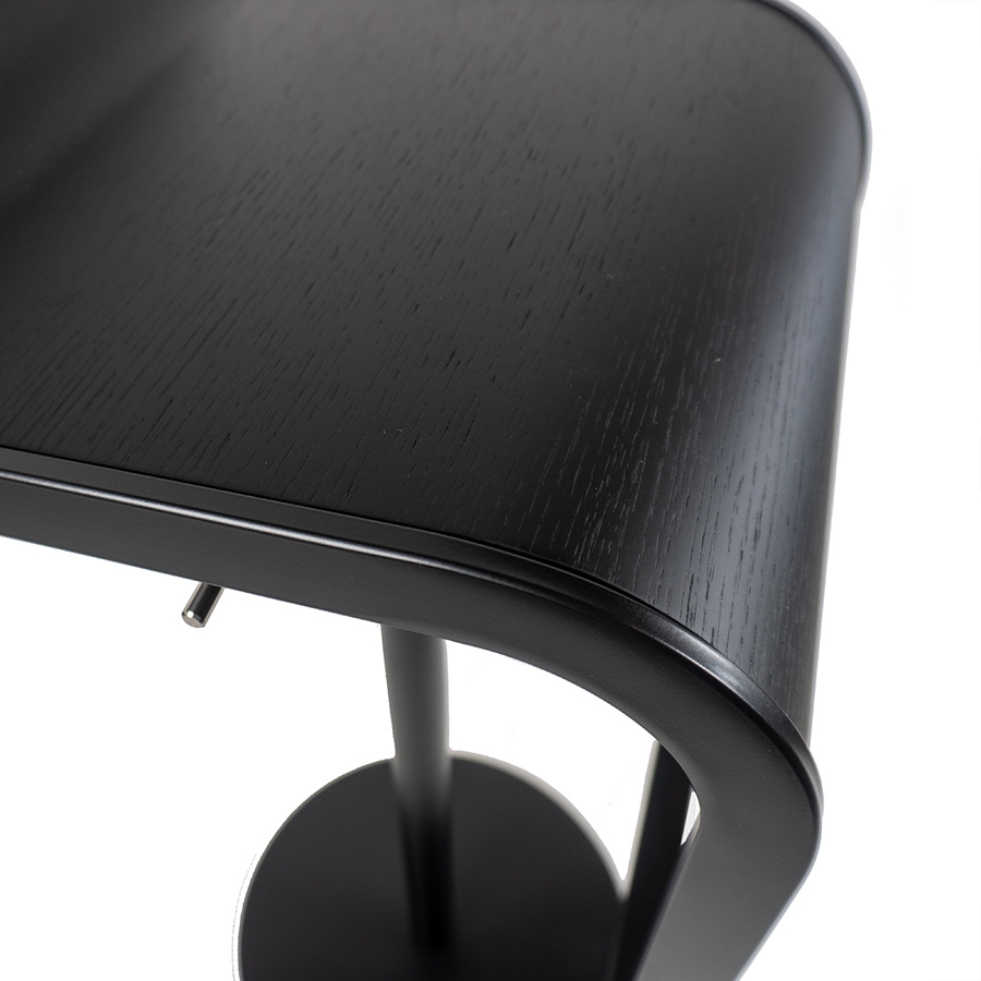 apalma LEM S80 Barhocker | Sitz schwarz gebeizt | Gasfeder schwarz | Gestell schwarz