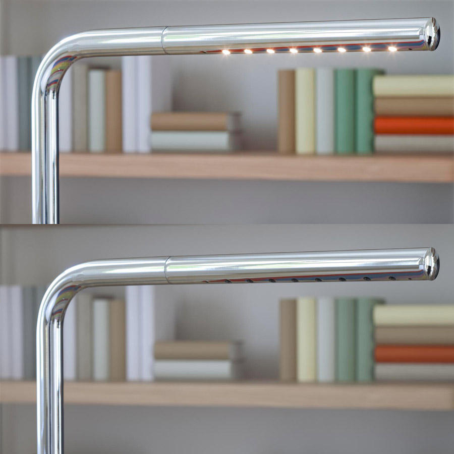 THONET LED Tischleuchte LUM 50 chrom - Beispielbild