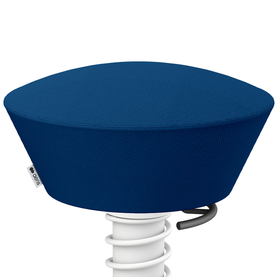 Aeris Swopper Select Wolle blau - Gleiter - Gestell weiß - Nahaufnahme