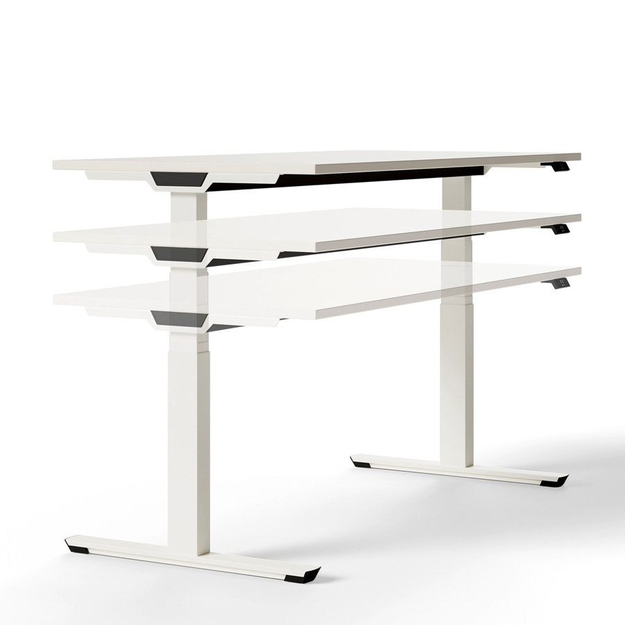 Palmberg Crew T Motorschreibtisch weiß