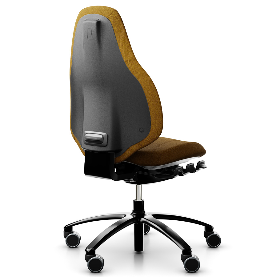 RH Mereo 220 mit hoher Rückenlehne - Stoff Capture ocker - Rückansicht