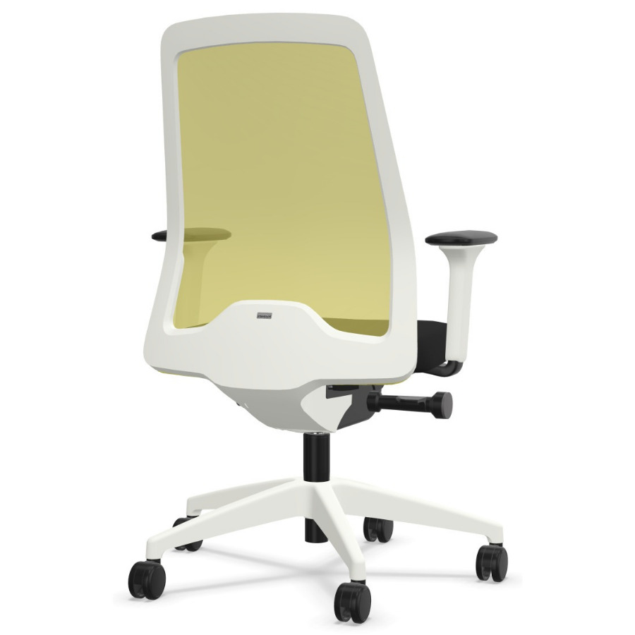 Interstuhl EVERYis1 (EV211) weiß Bürostuhl Netzrücken maigrün Polster schwarz