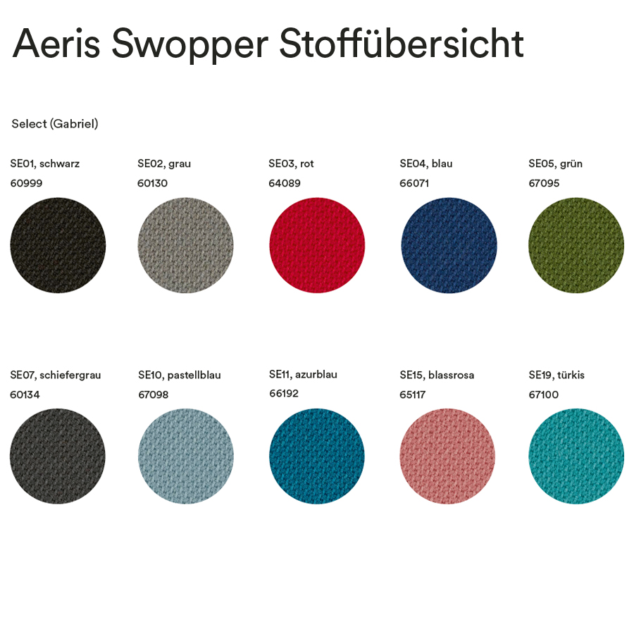Farbübersicht Stoff Select