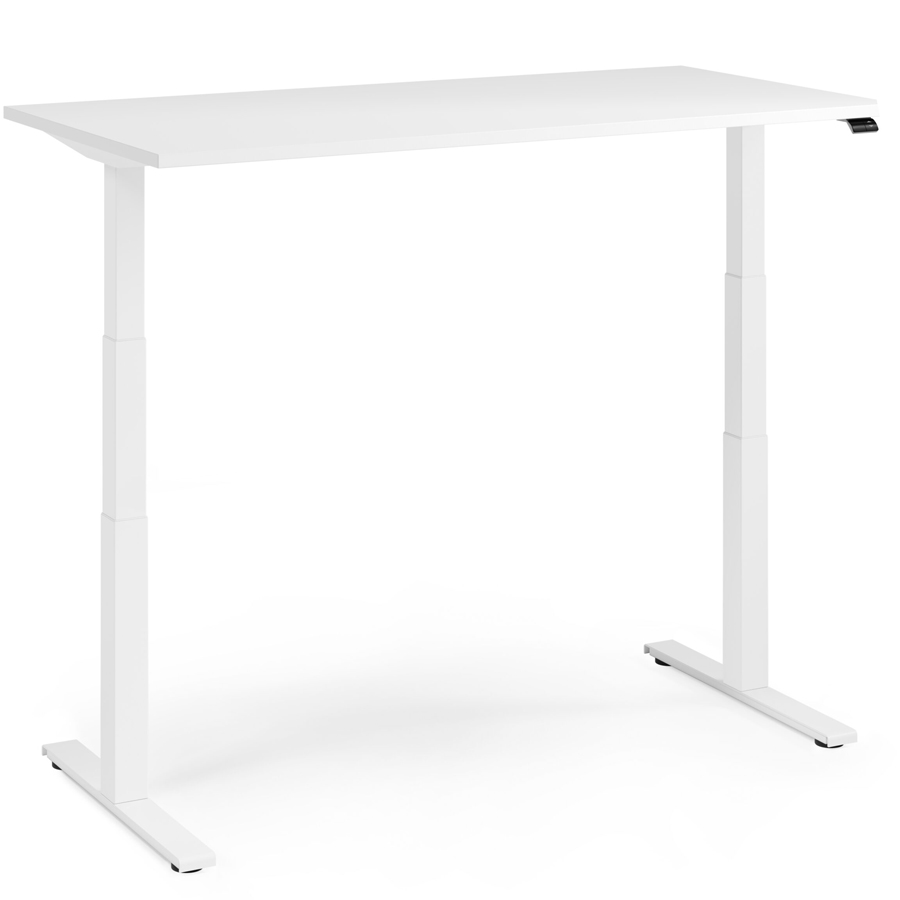 fm FOURACTION 131 Schreibtisch | Gestell weiß | Platte weiß | Oberste Position