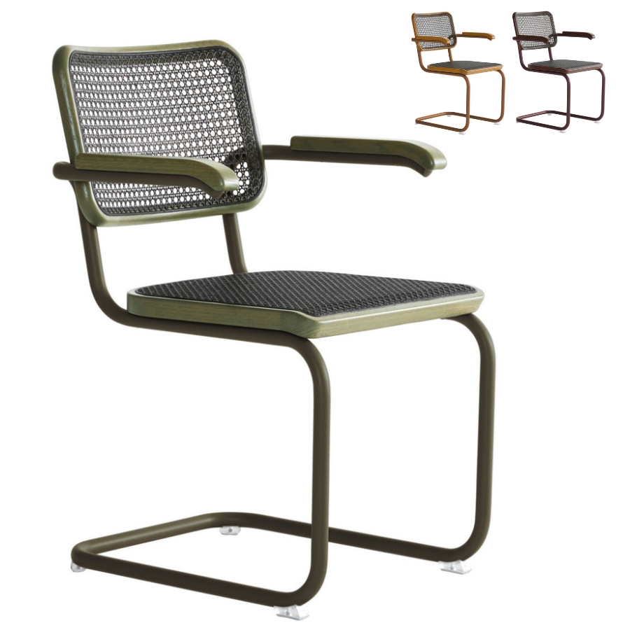 THONET S 64 V | Dark Melange Edition Herkner Konfigurator | Stahlrohr-Freischwinger