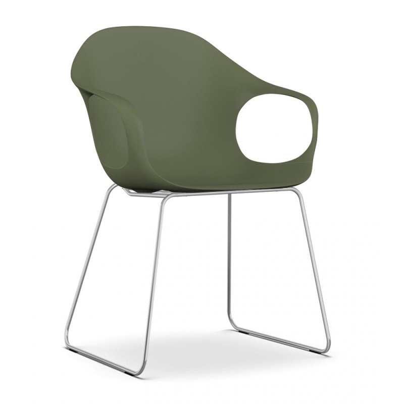 Kristalia Elephant Kufenstuhl oliv