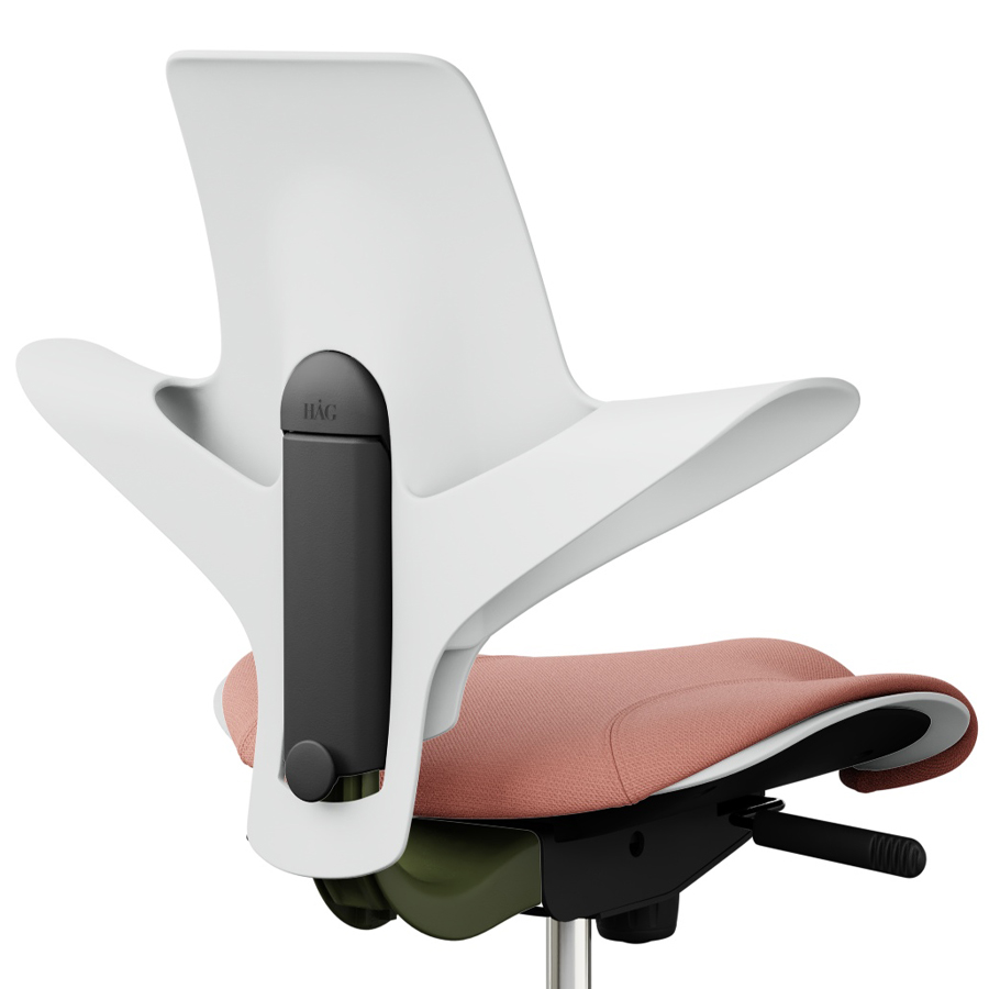 HAG CAPISCO PULS 8020 | Schale weiß | Bezug Select rosa | Nahaufnahme Rückseite