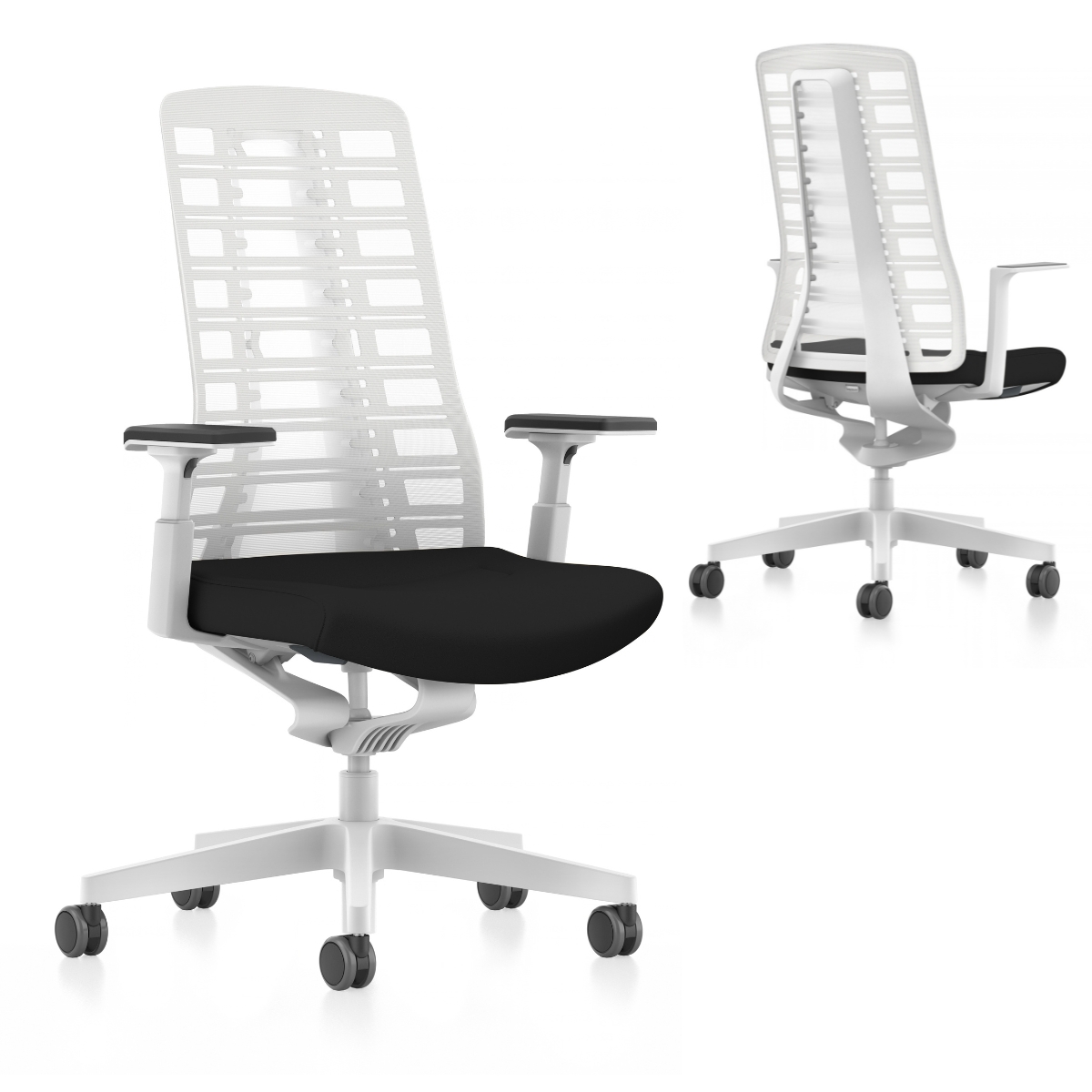 Interstuhl Pure weiß Sitz schwarz -
