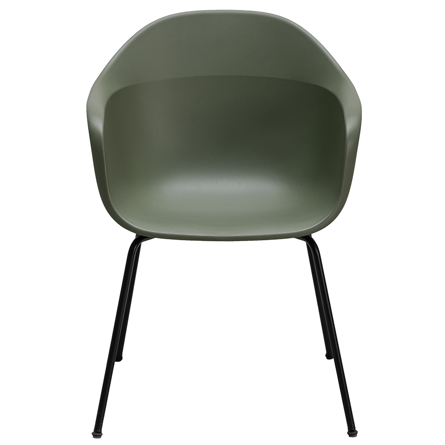 Kristalia Elephantino mit geschlossener Sitzschale in Agave und Gestell Graphite