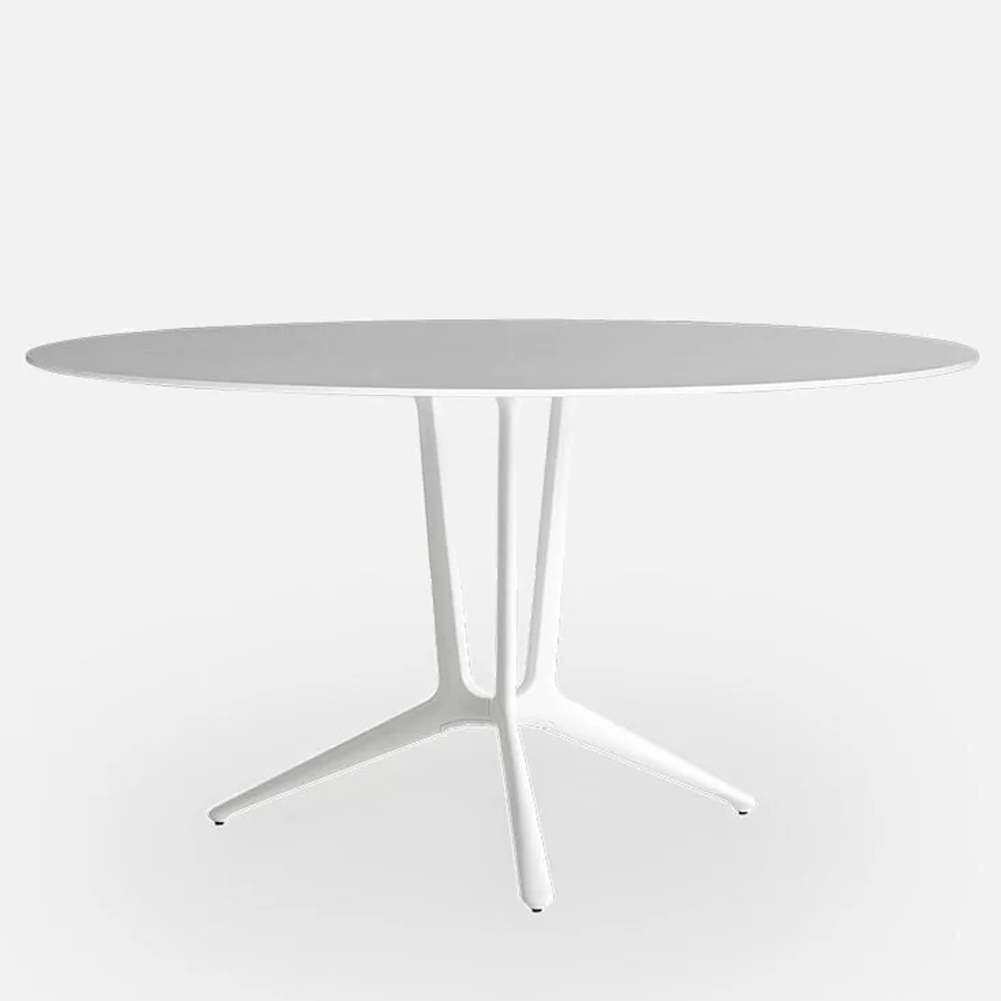 lapalma Trail Tisch Outdoor | Platte rund | Fenix HPL weiß