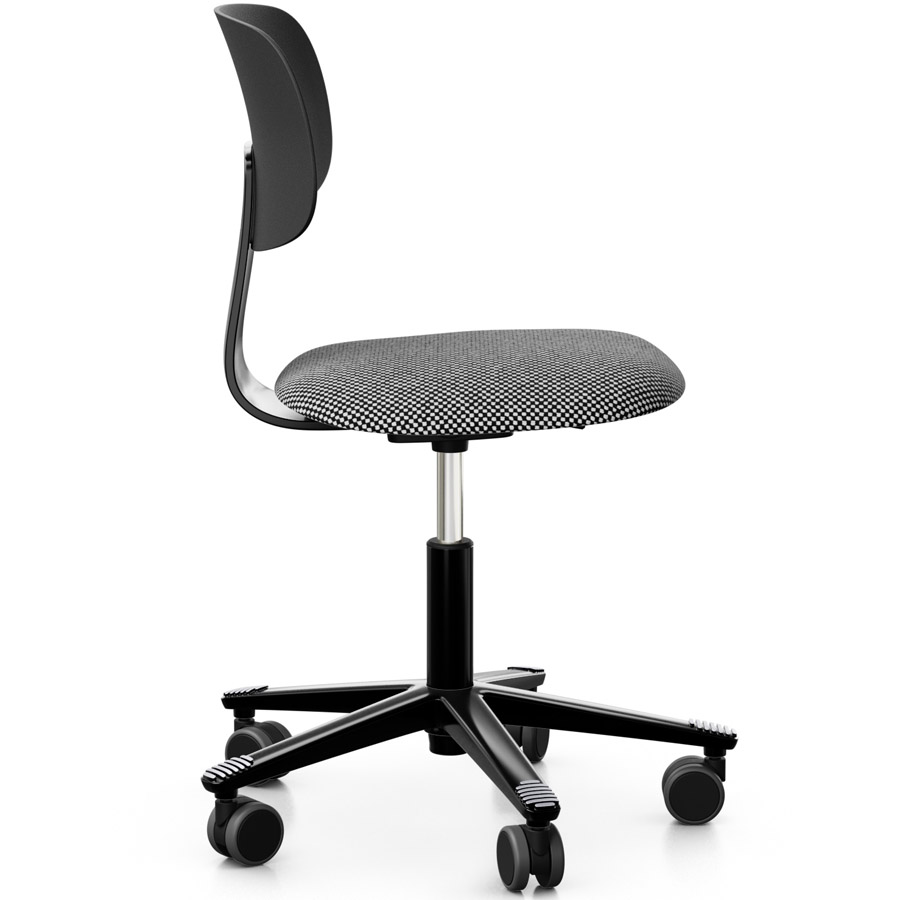 HAG Tion 2140 Bürostuhl schwarz - Sitz Stoff Sisu - Rückenschale Kunststoff - Seitenansicht