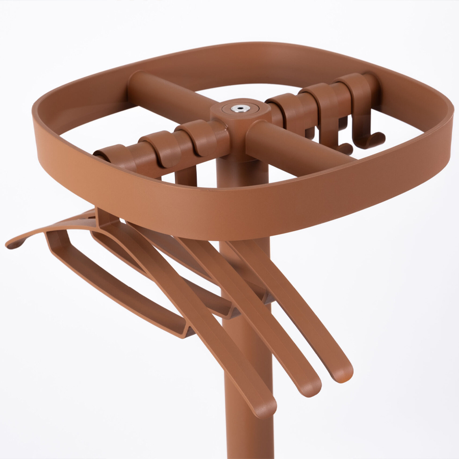 Cascando Plus Garderobenständer | Kleiderbügel und Haken | Farbe Braun