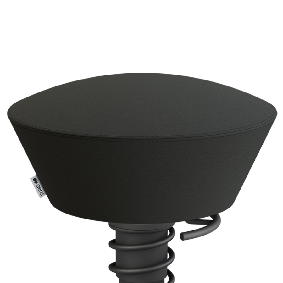 Aeris Swopper Kunstleder schwarz - Gleiter - Gestell schwarz - Nahaufnahme