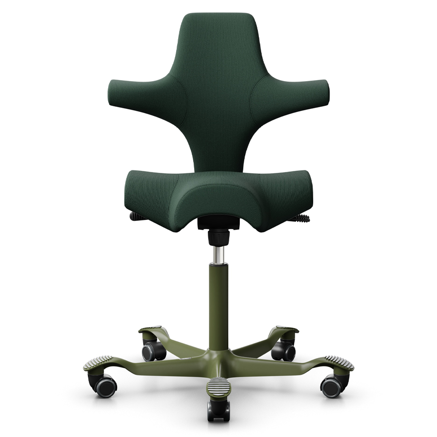 HAG Capisco 8106 Wollstoff Select Waldgrün - Gestell Moss Grey - Front