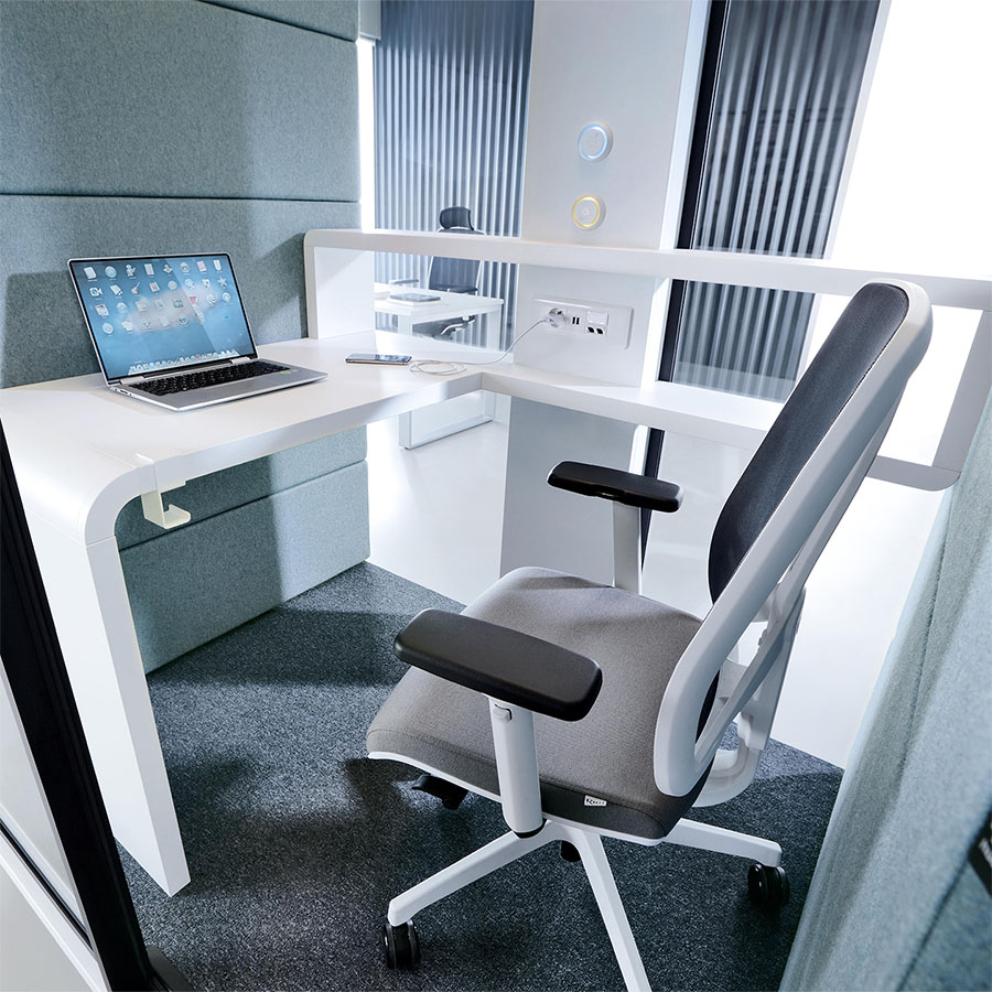 Hushoffice Hushwork Akustikbox konfigurierbar in Wool Arctic