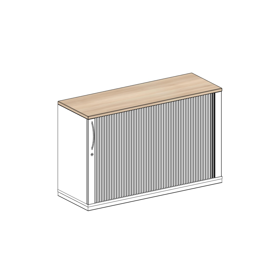 König + Neurath Acta Seitenrollschrank 2 OH 120x42x75 cm