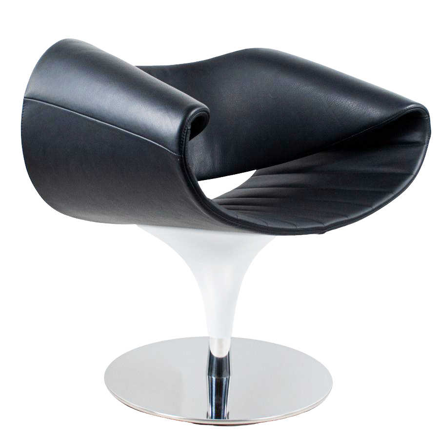 Züco Perillo Lounge Sessel PR 281 - Echtleder schwarz - Front