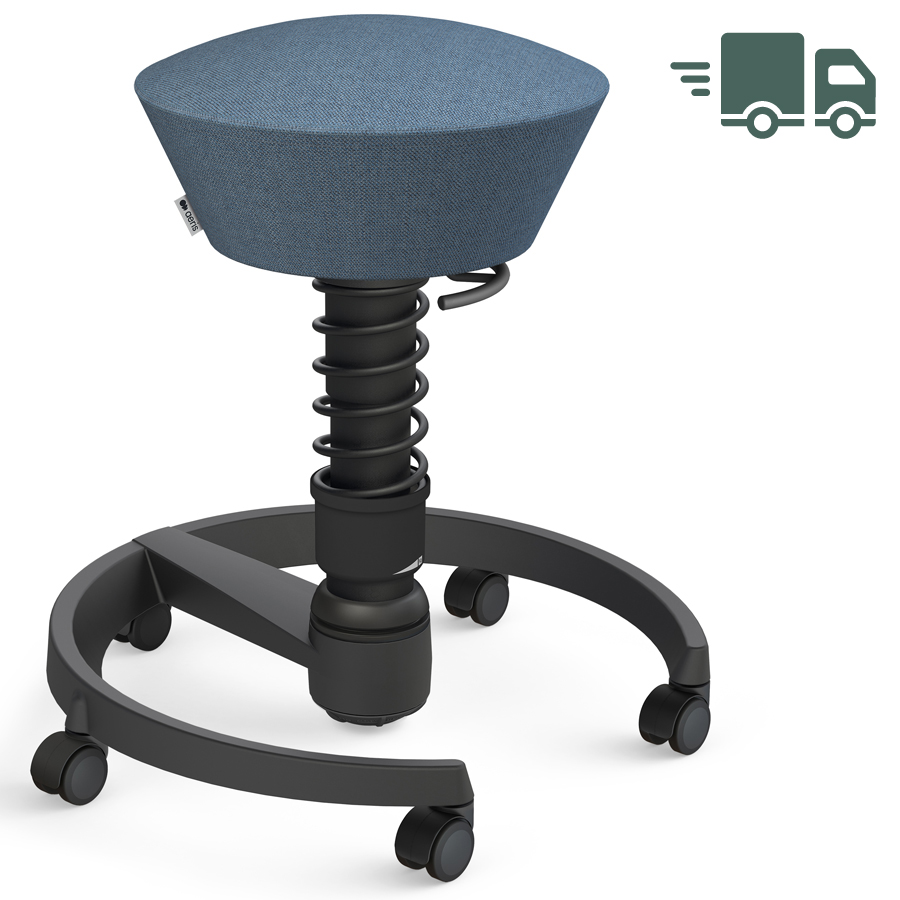 Aeris Swopper Capture Wolle taubenblau meliert | Gestell schwarz | Rollen