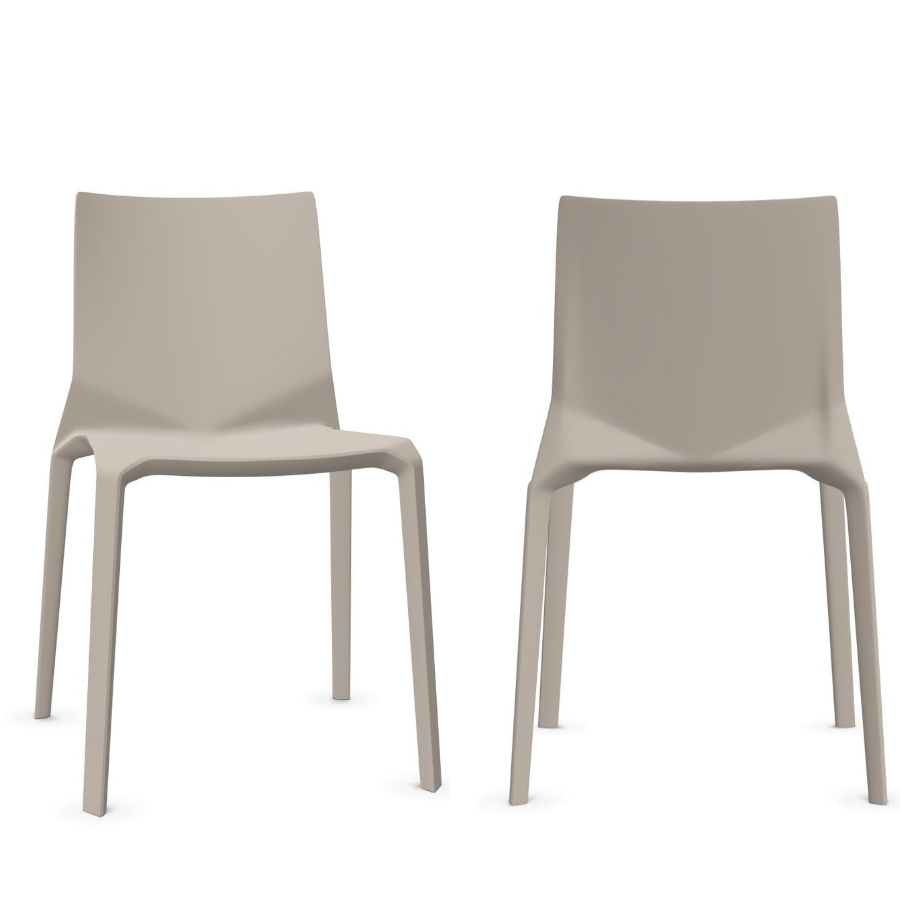 Kristalia PLANA Stuhl mit Vierfußgestell - beige