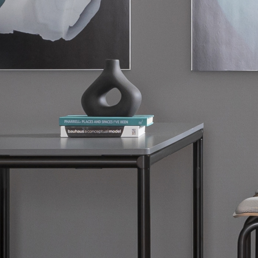 BOSSE S-Desk Stehtisch | Black Edition | Platte Anthrazit