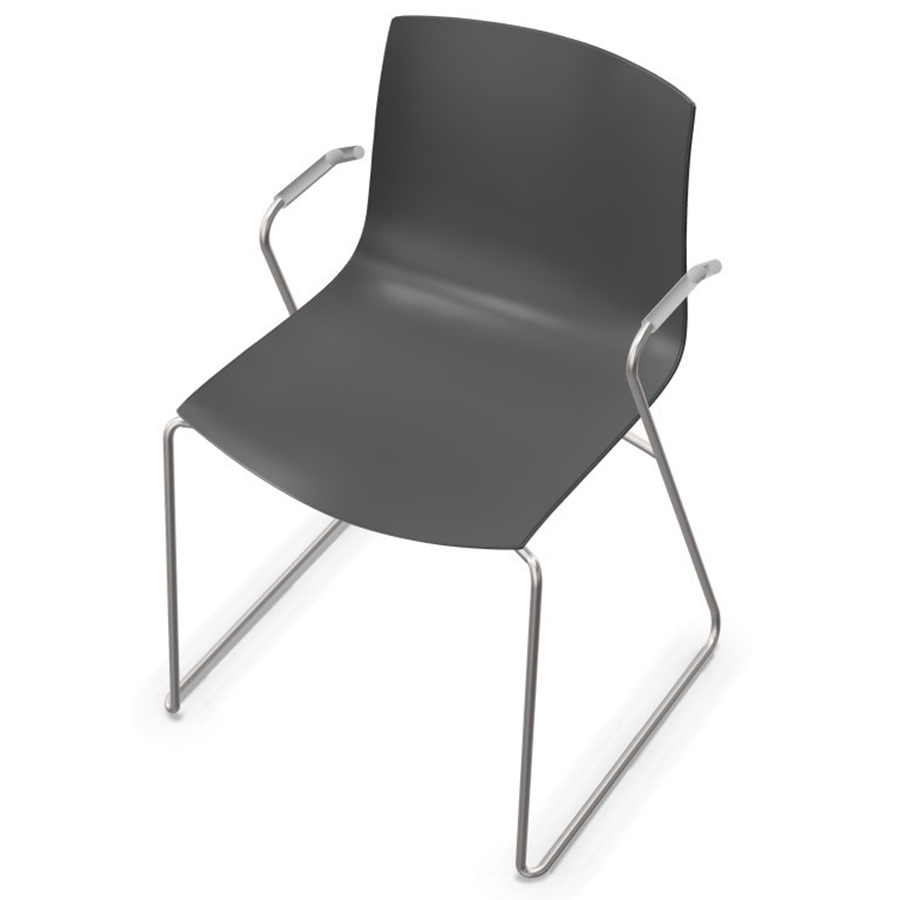 Arper CATIFA 46 0287 einfarbig technisches Kufengestell in anthrazit