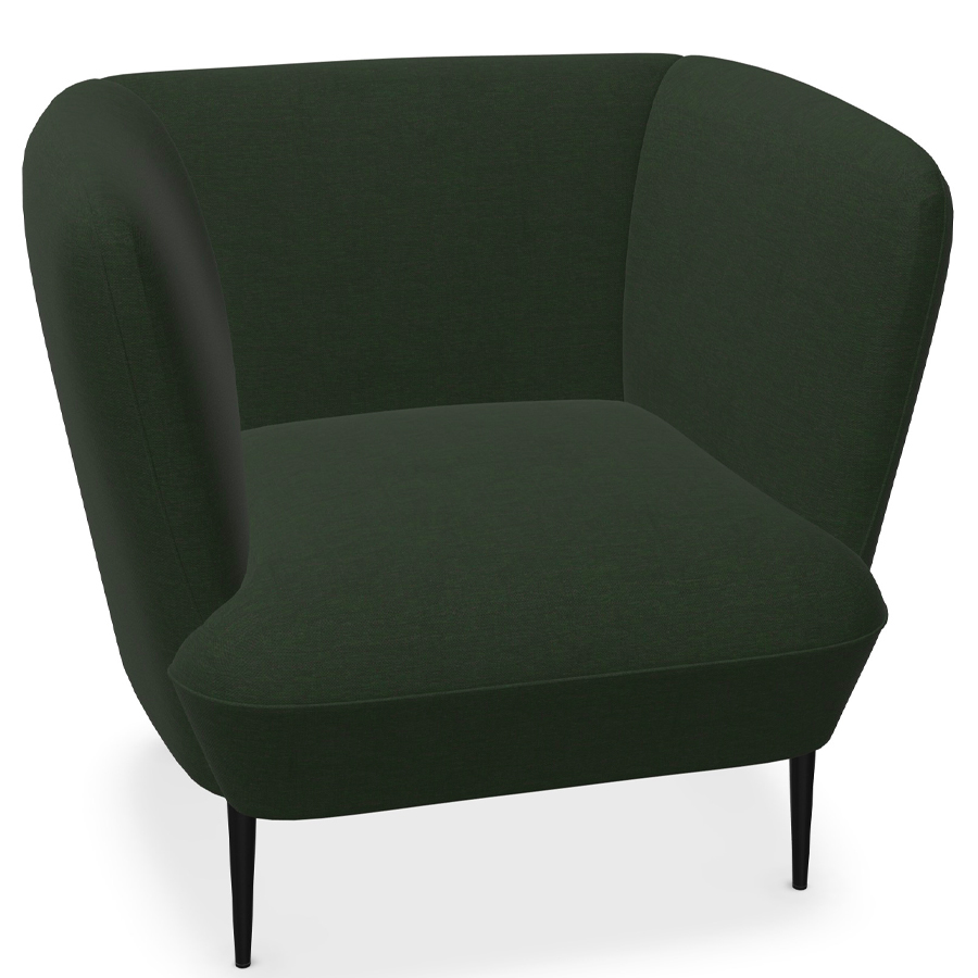 W. Schillig Einzelsessel Ella mit Metallfüßen - moosgrün