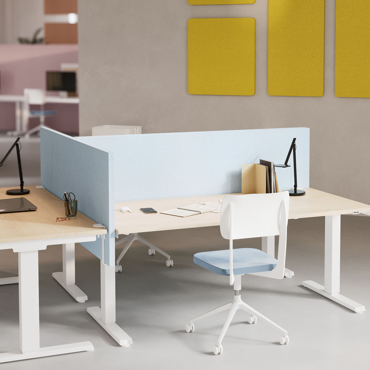 Akustische Schreibtisch-Trennwand Organizer | Konfigurierbar