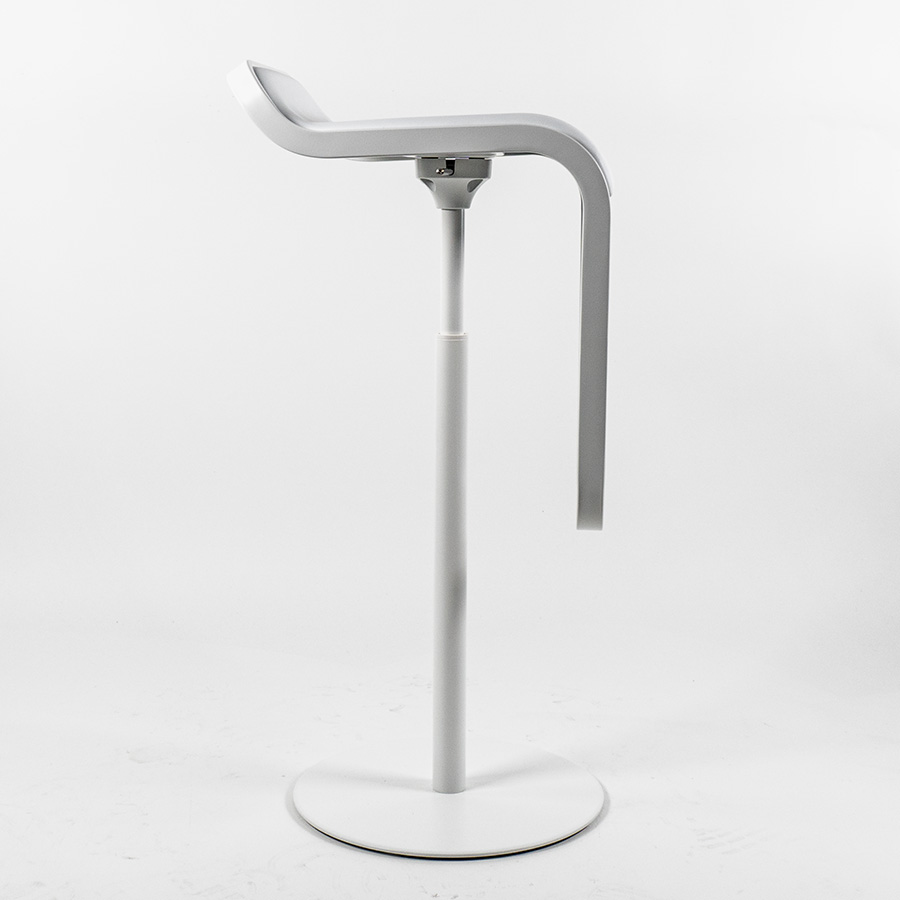 lapalma Lem Leder weiß - Gestell weiß lackiert - Gasfeder weiß